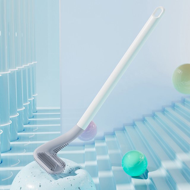 Escobilla de inodoro con forma de golf Cepillo de fregado para inodoro impermeable para el hogar (blanco)