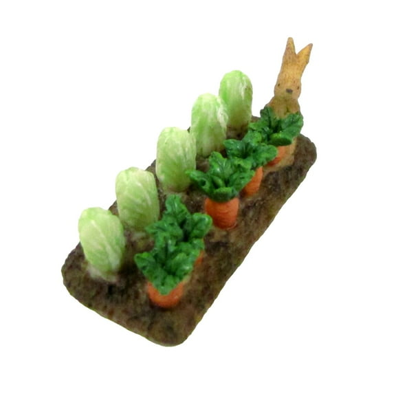 Mini Bunny Rabbit Vegetable Crop Fairy Garden Accessory Cabbage Carrot Patch Dollhouse Decor