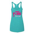thumbnail image 2 of I Wear Pink for My Friends Survivor Awareness Tri-Blend Racerback Tank Top, Tahiti Blue, Large, 2 of 3