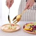 thumbnail image 6 of Using Buffet Pasta Flatware Utensils Tableware Dinnerware Restaurant Tools Spoons Forks Salad Fork Dinner Spoon Dessert Spoon PURPLE, 6 of 8