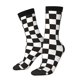 thumbnail image 1 of Balery Black and White Checkerboard Calcetas Largas con Estampado para Hombre y Mujer – Suaves y Transpirables, Talla Única (US 5-11), 1 of 6