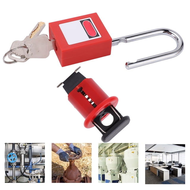 Safety Circuit Breaker Lock, Practical Rustproof High Strength Miniature Circuit Breaker Lockout Device Simple Installation Multipurpose for Industry MPCO+38mm
