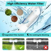 Outdoor Misting Cooling System with Advanced Filtration,50FT Misting Cooling System,15 Nozzles&Water Tap Adapter,Patio Misters for Cooling Kit,for Waterpark, Garden,Greenhouse, Canopy,Porch,Umbrella