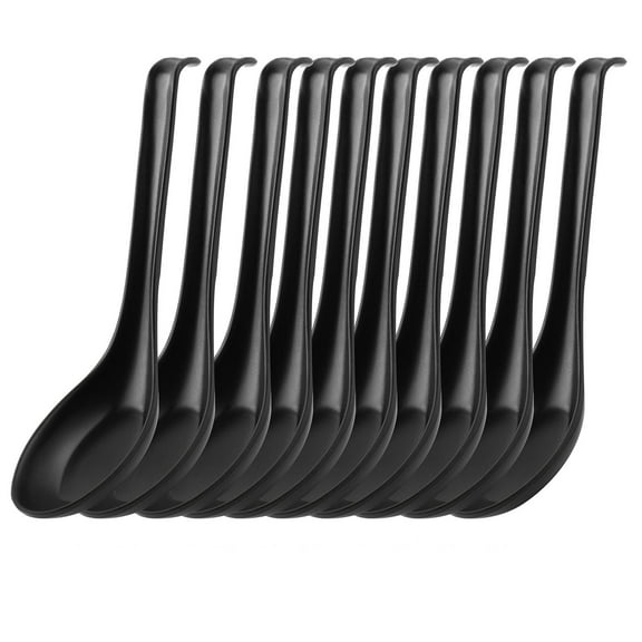 Aiihoo 5/10 Pcs Vintage Asian Soup Spoons Pho Ramen Noodle Tasting Soup Spoons with Long Handle for Home Kitchen Restaurant 10Pcs Type2 One Size