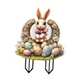 thumbnail image 2 of 2D Bunny Garden Stake Yard Sign Oesthetic Ornament Decoración de Pascua Decoración de Pascua para bodas Familia de césped, 2 of 8