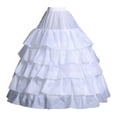 thumbnail image 1 of Crinolina enagua blanca bridal crinoline crinoline subskirt se desliza para eventos vestidos de pelota, 1 of 8