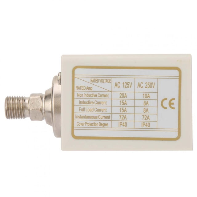 Controlador De Presión Electrónica, Interruptor De Compresor De Aire De Acero Inoxidable Para Control De Alto O Bajo Voltaje, Soporte De Montaje Y Tornillos Incluidos.