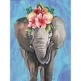 thumbnail image 3 of Medley, Elizabeth 12x14 Black Modern Framed Museum Art Print Titled - Tropical Elephant, 3 of 5