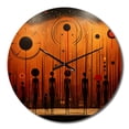 thumbnail image 2 of Designart "Tribes Ancient African Traditions I" African Tribes Oversized Wall Clock, 2 of 5