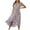 Pink, variant on Summer Plus Size Dresses for Womens 2025 Fashion Spring V-Neck Printing Short Sleeve Casual Loose Dress