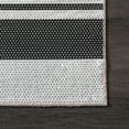 thumbnail image 4 of nuLOOM Lena SpinClean Machine Washable Striped Area Rug, 4' x 6', Lena Charcoal, 4 of 9
