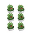 thumbnail image 2 of Paquete de 6 suministros de decoración de pasteles Cumpleaños de planta artificial Vela de regalos Lindos Regalos Descanados Descatores Herramientas Herramientas Dark Invertido Clover Inevent HA059501-01, 2 of 6