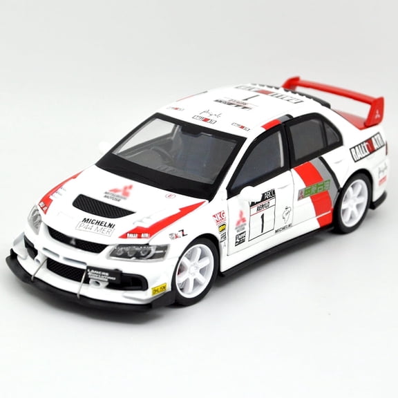 1: 32 Suitable for Mitsubishi Lancer Evolution EVO alloy die-casting car models, collecting hobby models, accessories, children's toys, gifts