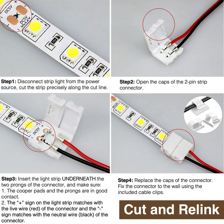 Red / Warm White Dual Color Surface Mount Rigid Strip with Touch Button