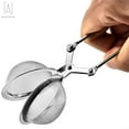 thumbnail image 5 of Gustave 1.8 inches Stainless Steel tea strainer spoon with Handle, Mesh Ball Infuser Filter Squeeze Strainer, for Loose Leaf Tea and Mulling Spices (2 Pack), 5 of 10