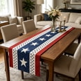 thumbnail image 6 of Miwamany Anniversary of Independence Day Table Runner, Star-Printed American Style Linen Table Runner, Patriotic Dining Decor for Home Kitchen Coffee Table, 6 of 6
