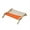 Gray orange, variant on Cat Window Perch, Cat Radiator Bed Hammock, Holds Up to 18kg Wooden Seat Cats Bed, No-Screw Adjustable and Suction Cups, for Windowsill, Bedside, Radiator, Easy Assembly