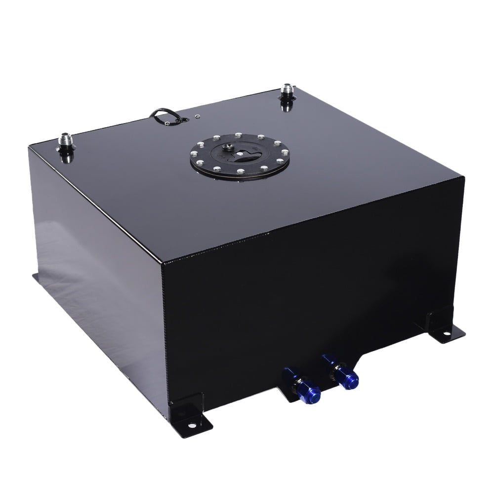 15 Gallon 60L Universal Aluminum Fuel Tank with Oil Level Sensor - Lightweight & Durable Black Design for Easy Installation