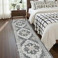 thumbnail image 3 of Roxstand 2'x8' Washable Runner Rug for Hallway Entrance Bedroom Entryway, Vintage Non Slip Stain Resistant Kitchen Rugs, Black, 3 of 10