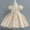 Beige, variant on Girls Formal Dress Trendy Glitter Sequin Stain Patchwork Puffy Ball Gowns Cute Pageant Princess Flower Dresses