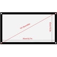 thumbnail image 3 of YISITIAN 16:9 Projection Screen, Non Crease White Projector Screen, 16:9 Thicken Portable Non Crease Soft White Polyester Projector Curtain Projection Screen (40 inches) CJ919-74414, 3 of 9