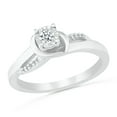 thumbnail image 1 of DGOLD Sterling Silver Round White Diamond Delicate Fashion Ring (1/6 cttw), 1 of 3