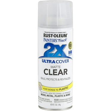 Rust-Oleum Painter's Touch 2X Ultra Cover Matte Clear Spray Paint, 12 oz