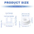 thumbnail image 2 of Uxcell 8 Pcs Tapón de Silicona en Forma de T, Diámetro 36 mm/1.42 Pulgadas, Tapón de Silicona Impermeable Reutilizable, Tapón Redondo de Sellado para Equipos de Tuberías, Blanco, 2 of 7