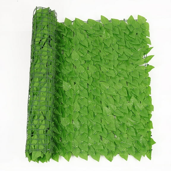 Artificial Ivy Garden Privacy Fence Panels, 39.3" X 19.6" UV-Anti Light Green Faux Vines Leaf Grass Wall for Patio Balcony Privacy, Garden, Backyard Greenery Wall Backdrop and Fence Decor, Green