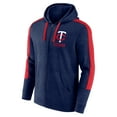 thumbnail image 2 of Men's Fanatics Heather Navy Minnesota Twins Gains Fleece Full-Zip Hoodie, 2 of 3