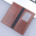 thumbnail image 5 of Stylago Men's Long Wallet with ID Window RFID Blocking Bifold Leather Purses Credit Card Holder Work Business Wallets Brown, 5 of 7