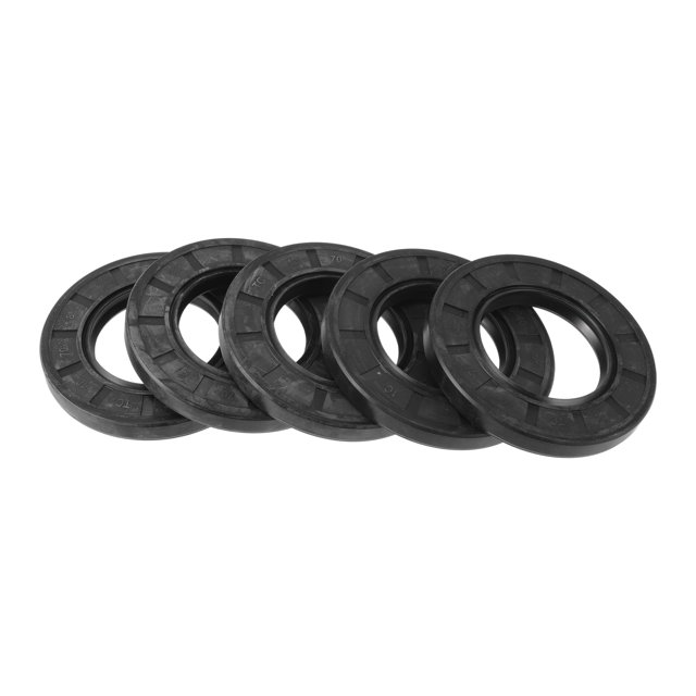 Sello de aceite universal TC de doble labio con resorte de acero Unique Bargains 40x70x8mm alta presión caucho NBR negro 5 Pcs
