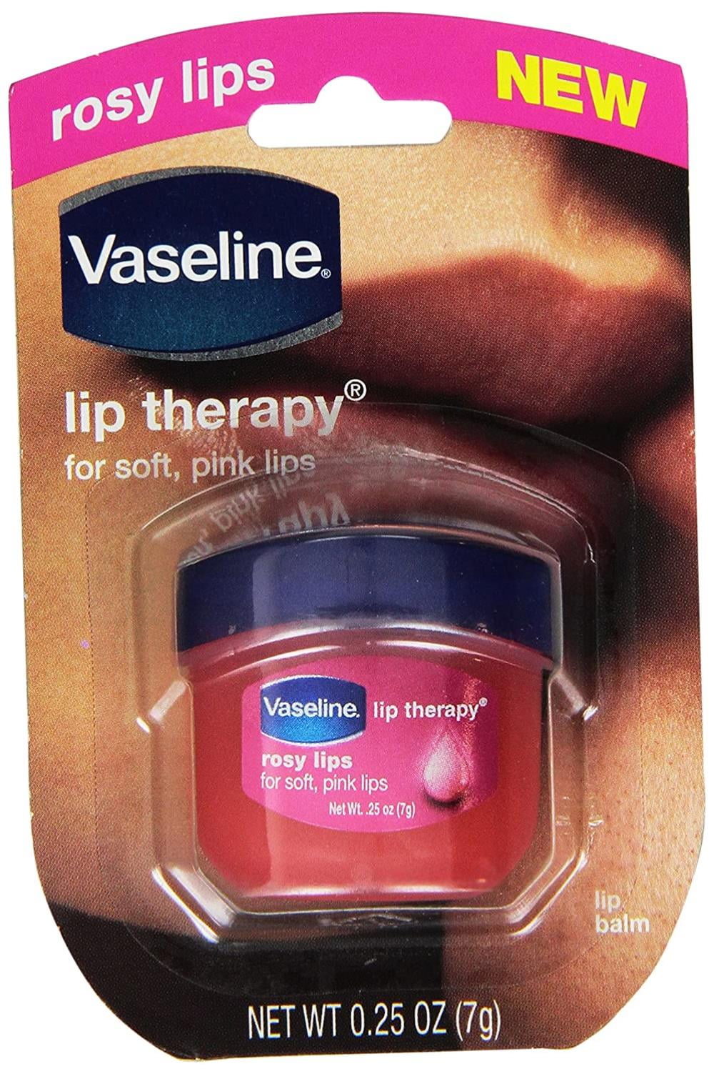 Pack of (12) Vaseline Lip Therapy Lip Balm Mini, Rosy, 0.25 oz