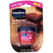 Pack of (12) Vaseline Lip Therapy Lip Balm Mini, Rosy, 0.25 oz