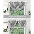 thumbnail image 4 of Eucalyptus Grey Sheer Waterfall Valance Curtains for Window, Vintage Bottle Succulents Flower Stripes Rod Pocket Sheer Topper Swag Curtains for Living Room, Kitchen 38.5"W x 47.2"L, 1 Panel, 4 of 7