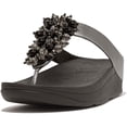 thumbnail image 2 of Sandalias FitFlop Fino con forma de bola con forma de cuña para mujer, peltre, color negro, 2 of 6