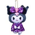 thumbnail image 3 of Muñeco de peluche de dibujos animados de Sanrio, kimono de flor de cerezo japonés, Kuromi, MyMelody, Cinnamoroll, bolso con abalorios, regalo de corazón para niña, 3 of 4