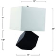 thumbnail image 5 of NEW Modern Black Wooden Block Base, White Fabric Shade, Socket Switch, 25" Table Lamp 31229, 5 of 5