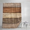 Brown Gray Wood Grain Shower Curtains for Bathroom, Vintage Farmhouse ...