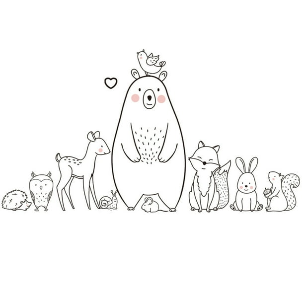 Multitrust Cartoon Wall Decals Cute Style Animal Friends Adhesive Wall Art Stickers For Kindergarten Kids Room Bedroom Decoration Walmart Com Walmart Com Multitrust Cartoon Wall Decals Cute Style Animal Friends Adhesive Wall Art Stickers For Kindergarten Kids Room Bedroom Decoration Walmart Com Walmart Com