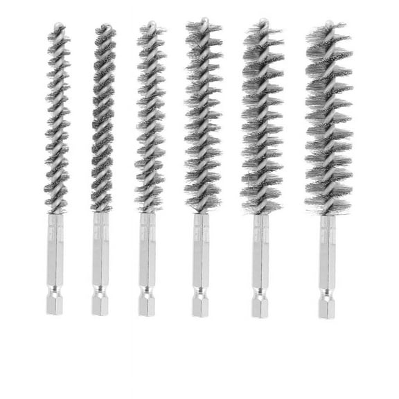6 Pcs Wire Brushes for Drill,Stainless Steel Small Wire Brush in Different Sizes,for Cleaning,Cleaning Wire Brush Set