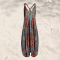 thumbnail image 2 of Cathalem Women Yoga Jumpsuits Drawstring Backless Onesies with Pocket,Blue L, 2 of 3