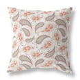 thumbnail image 5 of Paisley on Abstract Indoor/Outdoor Fabric Pillow in Red Gold Beige 28x28, 5 of 8