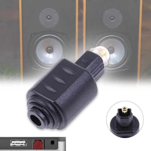 Adaptador de audio Toslink macho a mini convertidor hembra Toslink de 3,5 mm sin pérdida de señal
