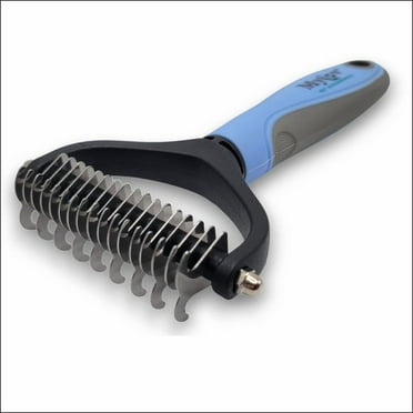 Mylov's Triple Function Pet Grooming Brush for Dematting, Detangling and Deshedding - Large(Blue)