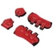 thumbnail image 2 of Botas para patas delanteras de caballo, transpirables, absorben impactos, evitan resbalones, forro suave, protector ligero para patas de caballo, color rojo, 2 of 8