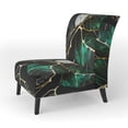 thumbnail image 3 of Designart "Modern Fluid Gold And Green Ii" Upholstered Modern & Contemporary Accent Chair and Marble Abstract Arm Chair - Multiple Color & Pattern, 3 of 7