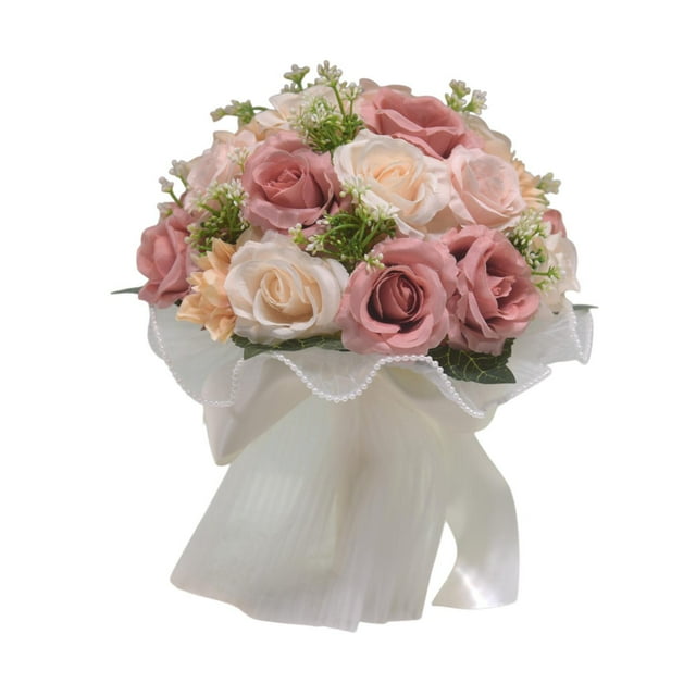 Boda lanzando accesorios de boda rosas artificiales flores para vacaciones Color de pasta de frijoles