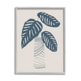 thumbnail image 4 of Stupell Industries Contemporary Plant Leaves Abstract Stripe Shapes Design Graphic Art Gray Framed Art Print Wall Art, Design by Daniela Santiago, 4 of 5
