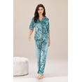 thumbnail image 4 of Richie House Women's Velvet Pajama Set Soft Pjs with Pockets Top and Leg Pants Lounge S-3XL RHW4095-A-3XL, 4 of 5